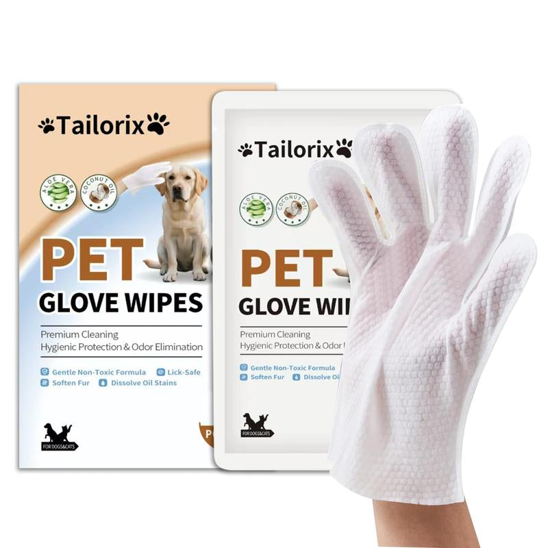 Guantes Limpiadores ágicos Tailorix: Aseo Rápido 3 en 1 para Perros y Gatos ¡Sin Agua ni Estrés!