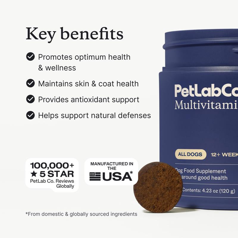 Dog Multivitamin – Daily Multivitamin for Dogs with 22 Vitamins and Minerals, Designed to Support Overall Health and Vitality