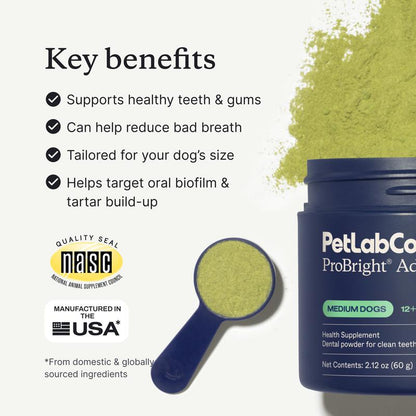 Probright Advanced Dental Powder - Helps Reduce Bad Breath, Clean Teeth and Target Tartar Buildup. Backed by Two Clinical Studies